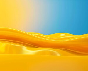 A radiant yellow backdrop with a solid blue color. 32k, full ultra hd, high resolution