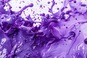 Poster - A close-up shot of a vibrant purple liquid substance