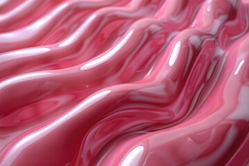 Wall Mural - A closeup abstract image of pink liquid swirling in waves