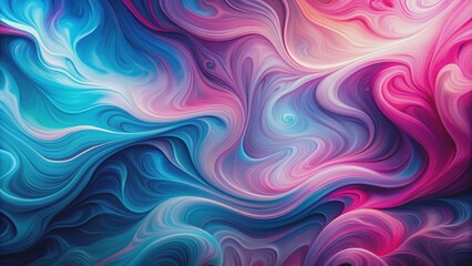 Fluid abstract swirls in pink and blue , pink, blue, swirls, abstract, vibrant, colorful, artistic, design, background, motion