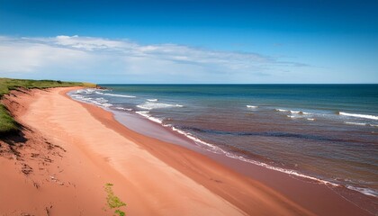 Wall Mural - sandy beach on the atlantic ocean cavendish prince edward island canada