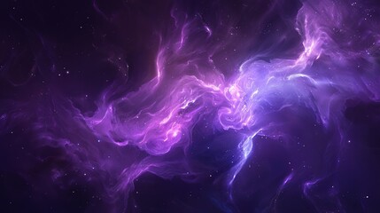 Wall Mural - Astral clouds blend beautifully in the galaxy, featuring a mesmerizing mix of purples and blues that highlight the grandeur and mystery of the universe.