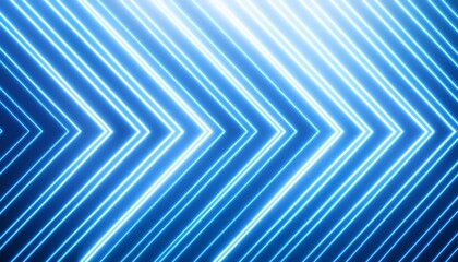 Wall Mural - endless 3d animation abstract neon background of zigzag line blue light gradient