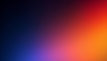 Wall Mural - dark grainy color gradient background purple red orange blue black glowing banner header abstract design