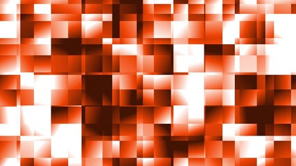 Wall Mural - Abstract orange square animation 3D digital background