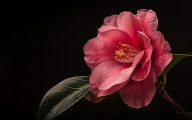 Leinwandbilder - Pink Camellia Flower