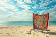 © Artgalax - Mandala Tapestry on beach
