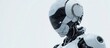 © Pixels  - a futuristic AI humanoid robot, minimal white background, minimalistic
