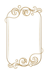 Wall Mural - Vector vertical rectangle shape dotted frame with floral decoration, perfect for invitation, cards for any occasion