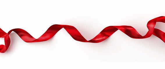 Wall Mural - Red Satin Ribbon