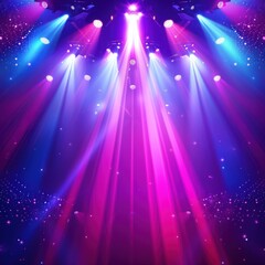Wall Mural - abstract background with glowing stage lights, perfect for event promotion and entertainment