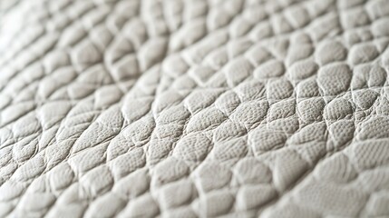 Fototapete - Closeup artificial leather white colour for texture background  top view : Generative AI