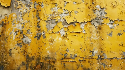 Fototapete - Abstract yellow background with texture Grunge textures and backgrounds Perfect background with space Vintage Retro Aged Dirt Grain : Generative AI
