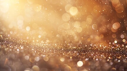 Fototapete - Elegant beige bokeh abstract background Delicate blurred wallpaper texture Template with defocused bokeh lights and copy space for business website design Banner social media advertisi : Generative AI