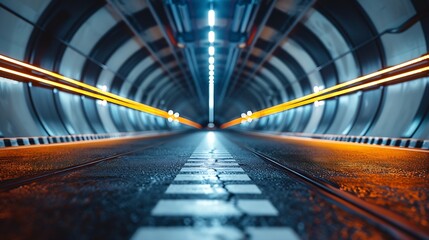 Poster - Very long tunnel pedestrian crossing : Generative AI