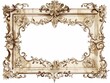 © Panida - vintage and antique aesthetic gold frame background.