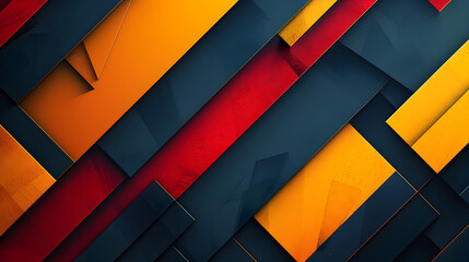 Wall Mural - a colorful abstract design with red, yellow, and blue stripes. the design is made up of squares and 