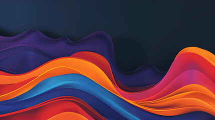 Wall Mural - A colorful wave with a blue stripe. The colors are bright and vibrant, creating a sense of energy and movement. The wave appears to be flowing and dynamic, suggesting a feeling of freedom
