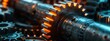 © Usman - Details of the gears black gold style photos with metal style as the theme.