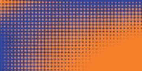 Wall Mural - Abstract dots halftone orange purple colors pattern gradient texture background.