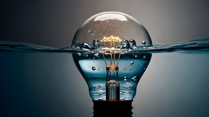 light bulb in the water