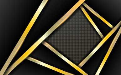 Poster - golden black luxury simple background design