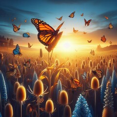 Canvas Print - 7 1. Monarch butterfly - known for its vibrant orange and black