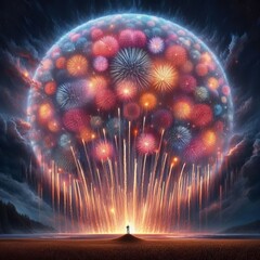 Canvas Print - 14 31. Airburst shells_ Large, spherical fireworks that explode