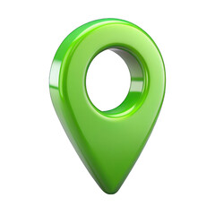 green location icon 3d isolated on transparent background