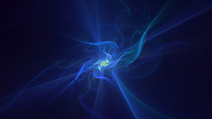 Wall Mural - 3d manual rendering abstract technology fractal background. its not ai generatd illustration.
