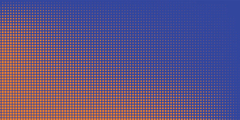 Wall Mural - abstract dots halftone orange purple colors pattern gradient texture background.