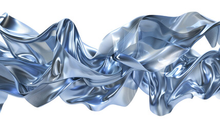 Abstract blue wave liquid with a transparent background