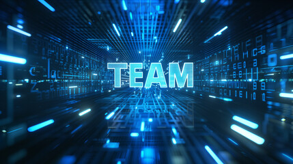 Futuristic background with the word 