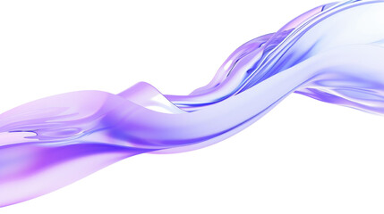 Sticker - Elegant blue and purple wave liquid art isolated on transparent background