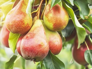 Harvest Time: Ripe and Juicy Pears on Display