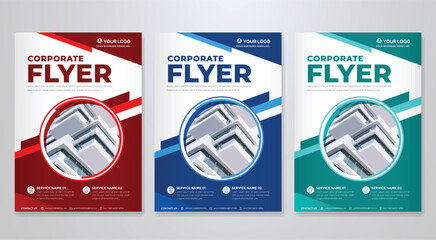 Wall Mural - business flyer template design and minimalist style abstract background annual report brochure cover