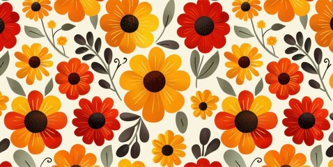 Sticker - Delicate circles of floral patterns create a vibrant, harmonious design set against a clean, isolated backdrop.