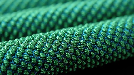 a green rope with blue stitching and a green thread.