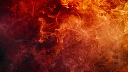 Wall Mural - red and orange smoke texture creating a vibrant and dynamic color pattern.