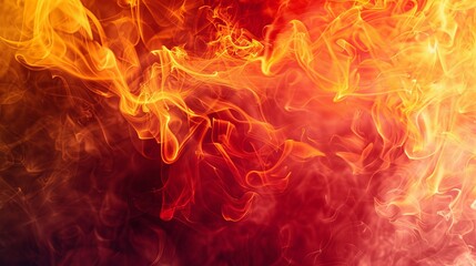 Wall Mural - red and orange smoke texture creating a vibrant and dynamic color pattern.