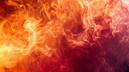 Wall Mural - red and orange smoke texture creating a vibrant and dynamic color pattern.
