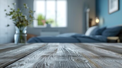 Wall Mural - Surface with Blurred Bedroom Background