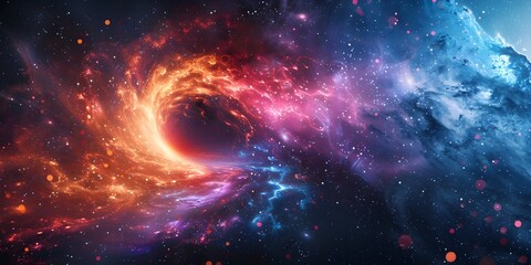 Sticker - vibrant cosmic explosion a captivating depiction of futuristic celestial energies