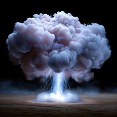 Poster - Dramatic cloud formation with lightning