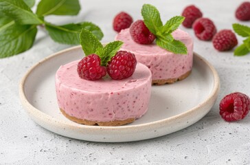 Sticker - Delicious raspberry cheesecake dessert