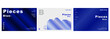 © KKK - Modern pattern Pieces blue graphic template set presentation branding motif digital wave geometry dynamic background cover graphic pattern circle moving motion business corporate layout poster design