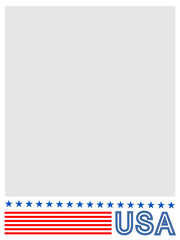 Wall Mural - American flag symbols frame with grey empty background for text vector design template