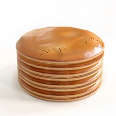 Wall Mural - pancake stack isolated on white background