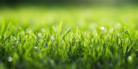 close up of grass with dew on it