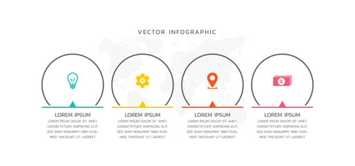 Wall Mural - Vector infographics business template design